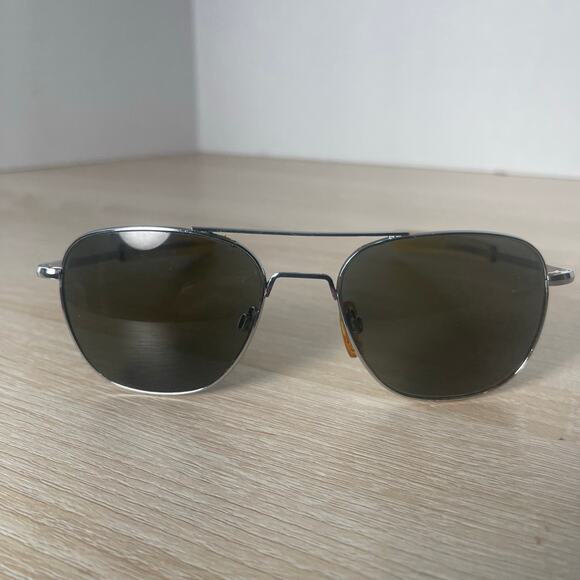 Randolph Engineering Aviator Sunglasses 5 1/2 Chrome AF-58-20 READ - Picture 2 of 16